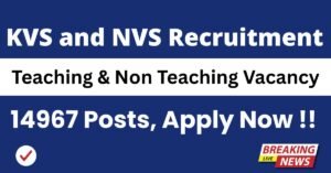 KVS and NVS Recruitment 2025